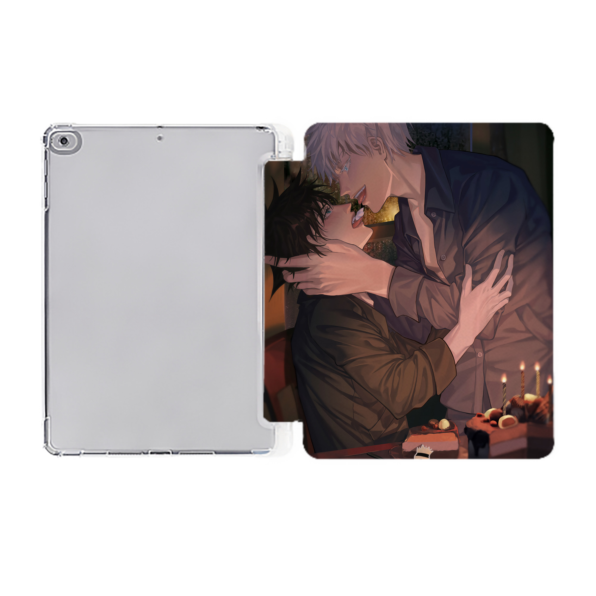 （画像用） 呪術廻戦 Jujutsu Kaisen IPad ケース ペン収納付き 三つ折りスタンド PUレザー×シリコン 対応機種9.5/10.5/10.9インチ